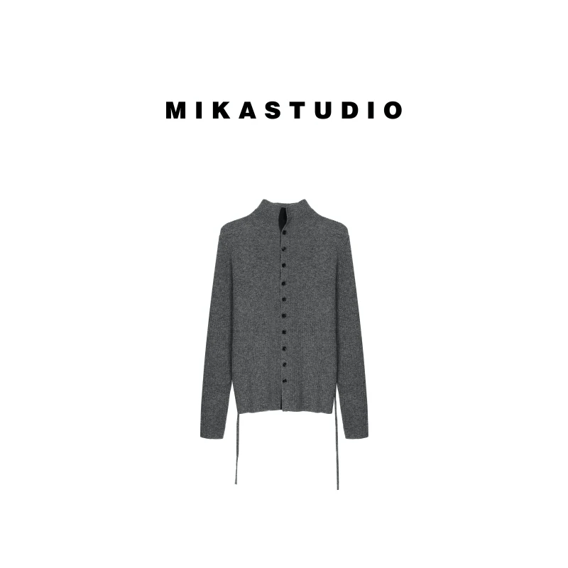 MIKASTUDIO/孤品开衫毛衣【2/48支 100%美丽诺羊毛】DMSD773