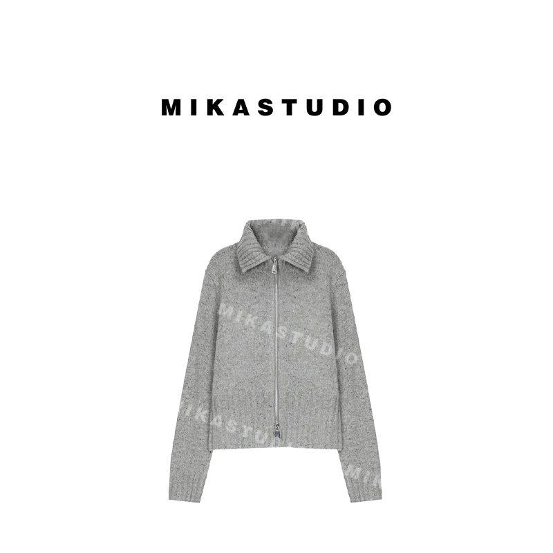 孤品双拉链Polo领毛衣开衫【100%绵羊毛】TLMSLLMY