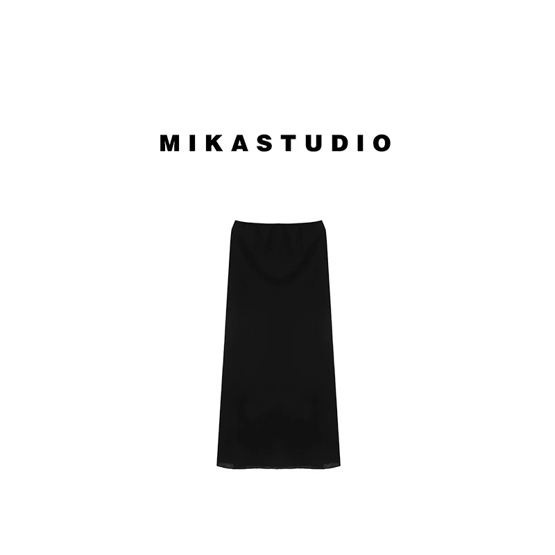 MIKASTUDIO/孤品24秋三醋酸直筒半身裙【59%三醋酸】DZGP009