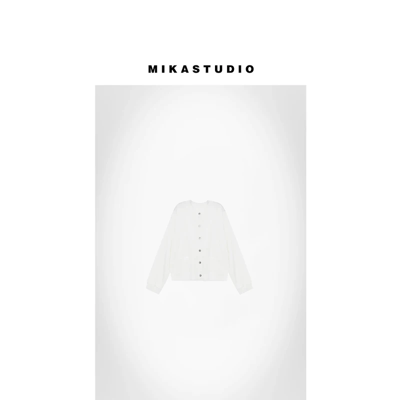 孤品绢丝柔顺圆领开衫外套【18%绢丝 35%棉】TLLSKS