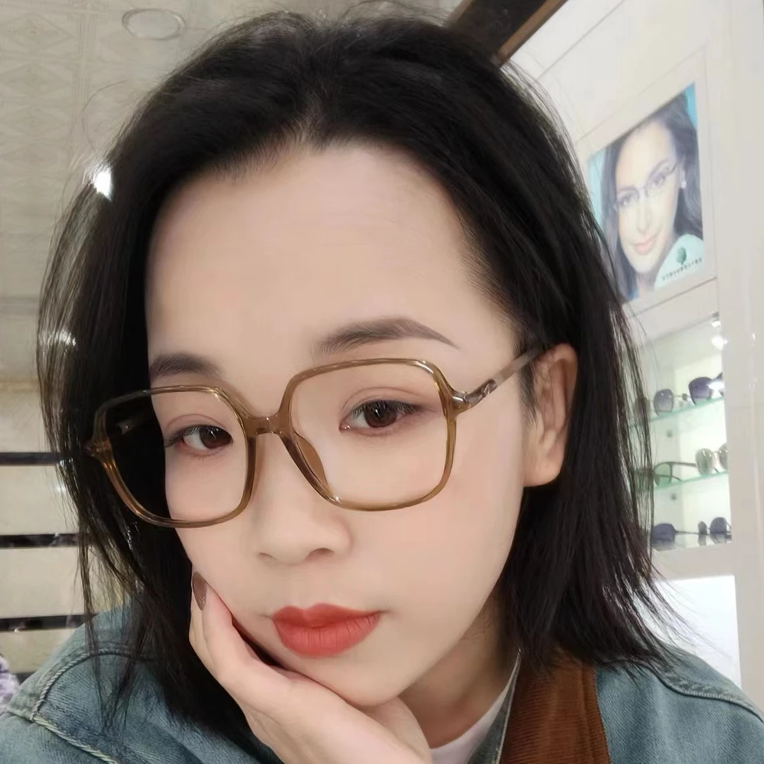 时尚复古方框显脸小防蓝光眼镜可配近视27026