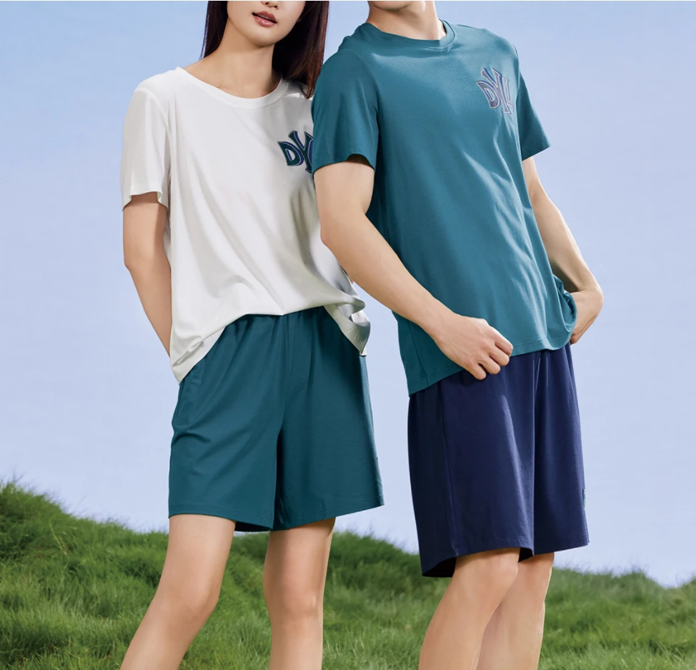 【岳姐姐专属】夏季女士冰感棉圆领短袖运动休闲家居服套装4300
