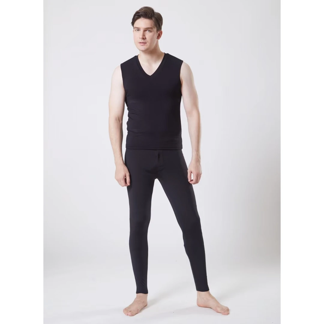 【岳姐姐】冬季男士蚕蛹蛋白双层保暖裤内穿修身打底单裤9119