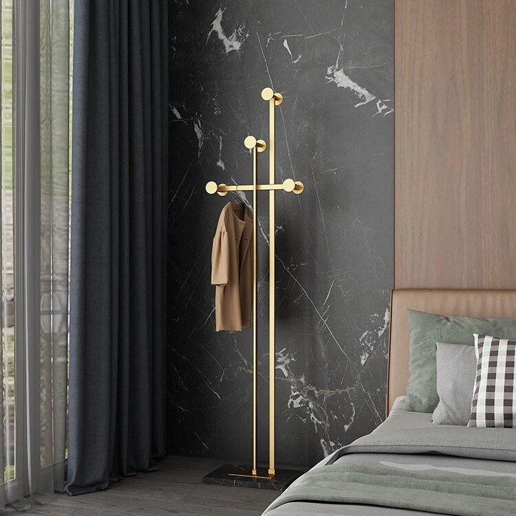 意式轻奢衣帽架卧室落地挂衣架家用晾衣架立式简易衣服架房间衣架
