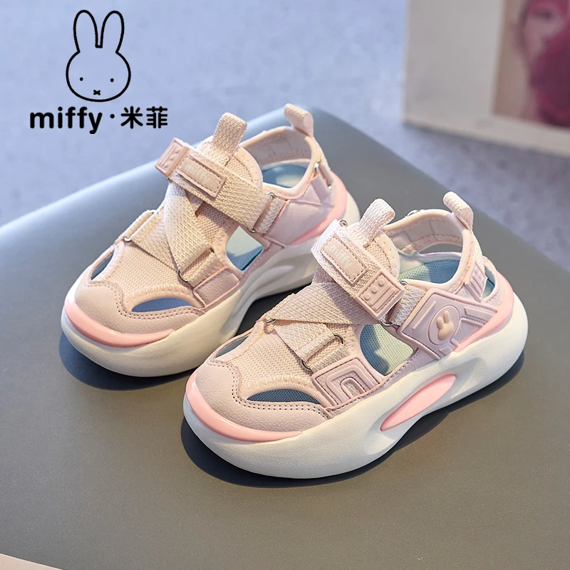 米菲儿童运动鞋2025新款夏季凉鞋女孩清新沙滩鞋休闲鞋女童运动鞋