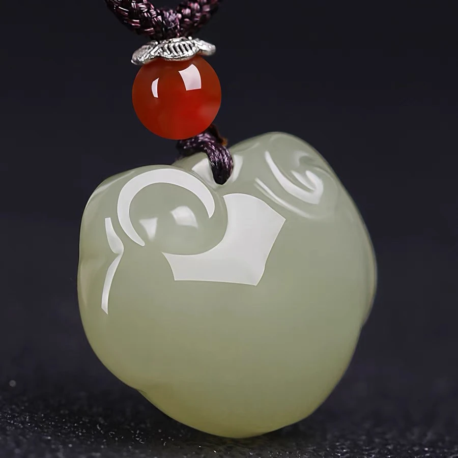 和田玉青玉湖水绿平安锁如意宝宝锁长命锁男女款儿童生日礼物