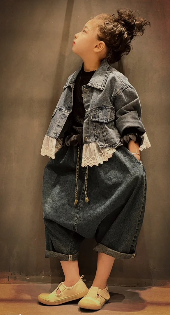 韩系儿童泡泡袖短款外套