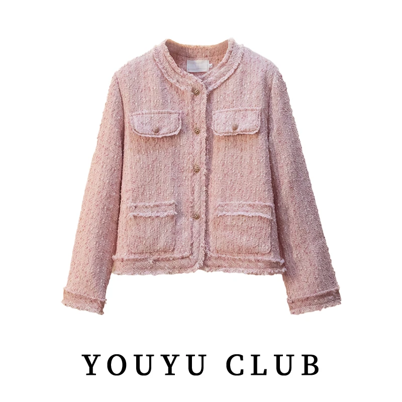 胖mm百搭小香风加棉加厚外套女2025年春季新款大码时尚高级感上衣