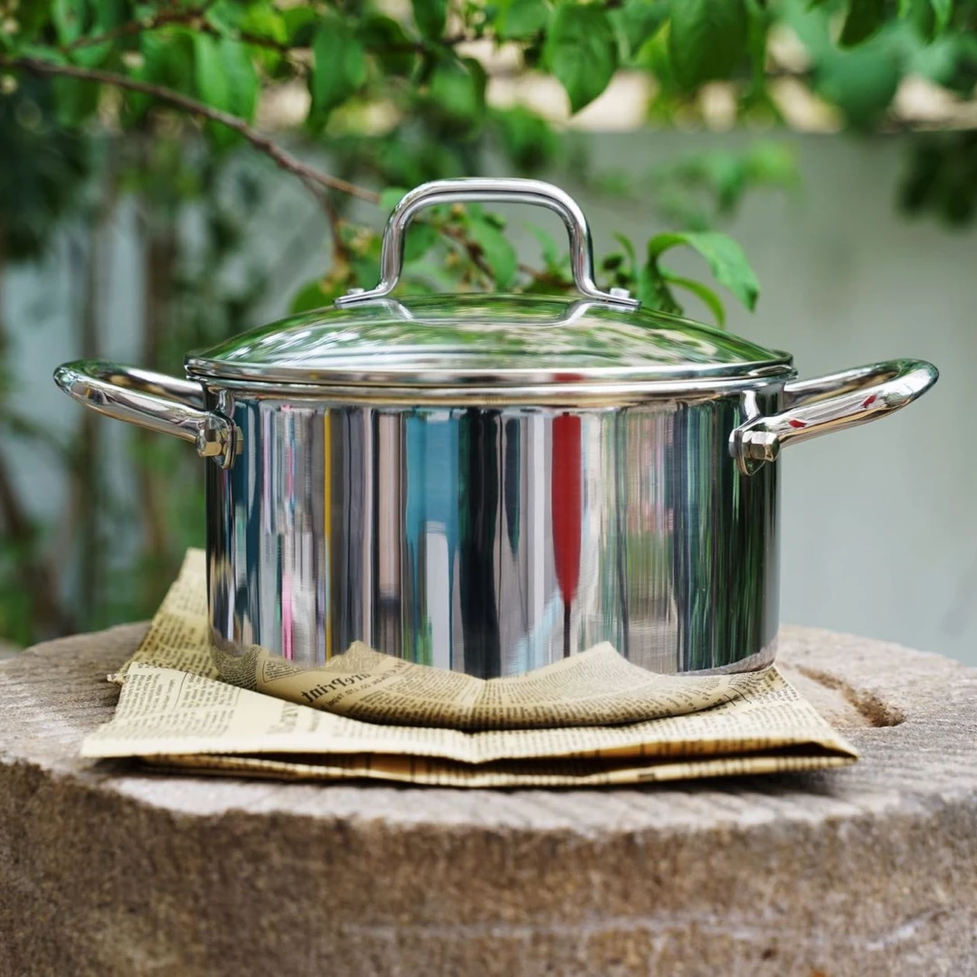 Vitasana维塔赛娜316不锈钢汤锅24cm高品质一体成型