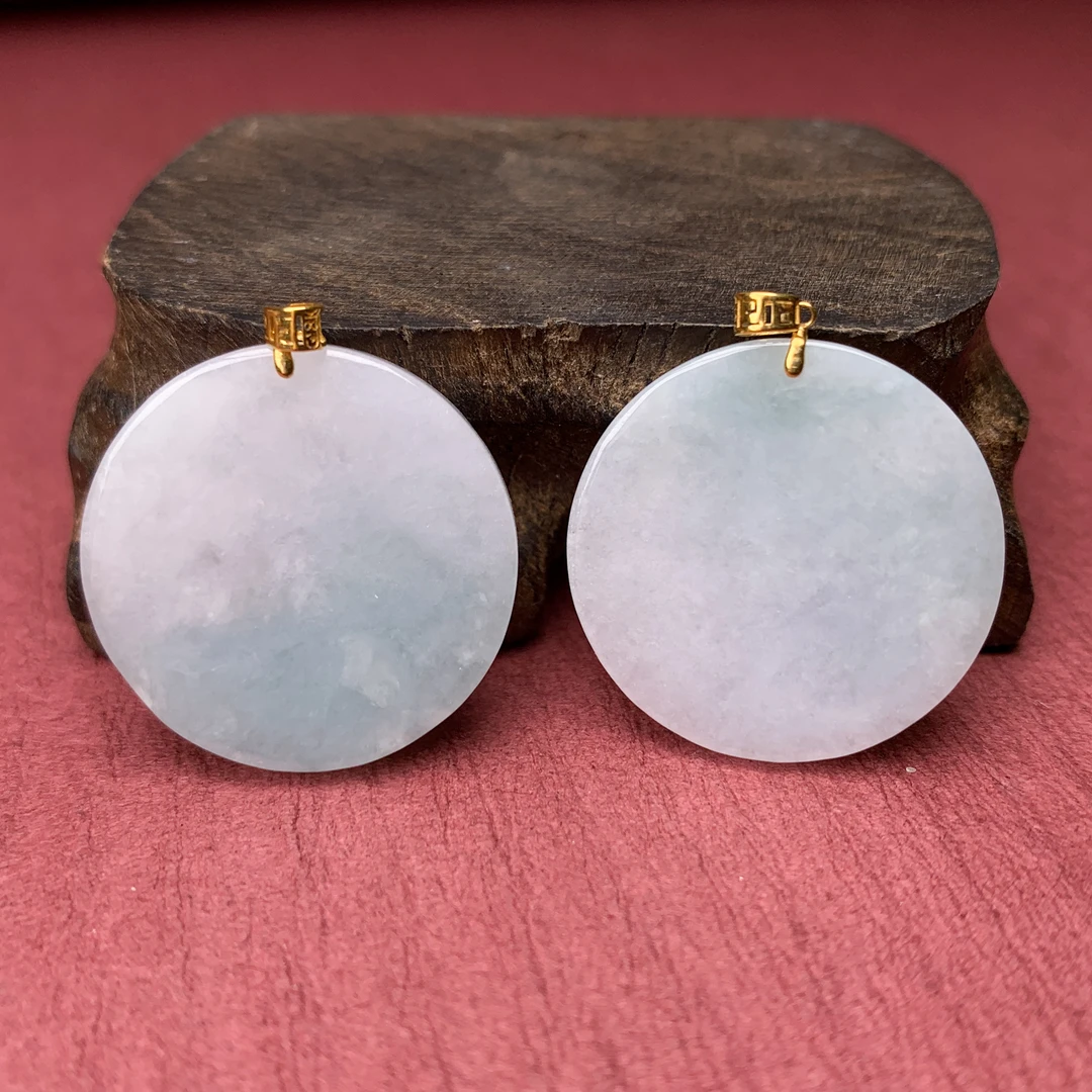 【边城刀客】天然翡翠18K无事牌吊坠-多样性发一件-赠皮绳@410327