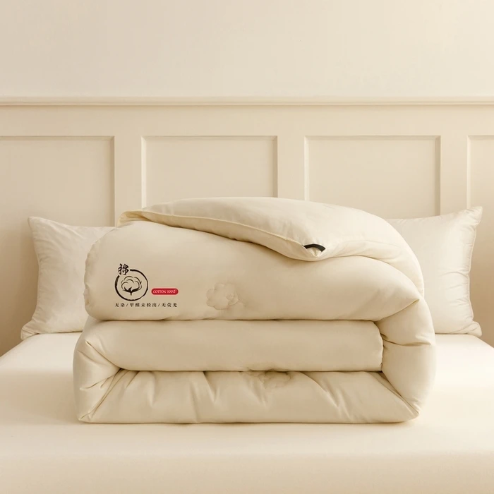 2024新款A类水洗棉新疆棉花被子芯P标-白色加厚单人荧光保暖家用