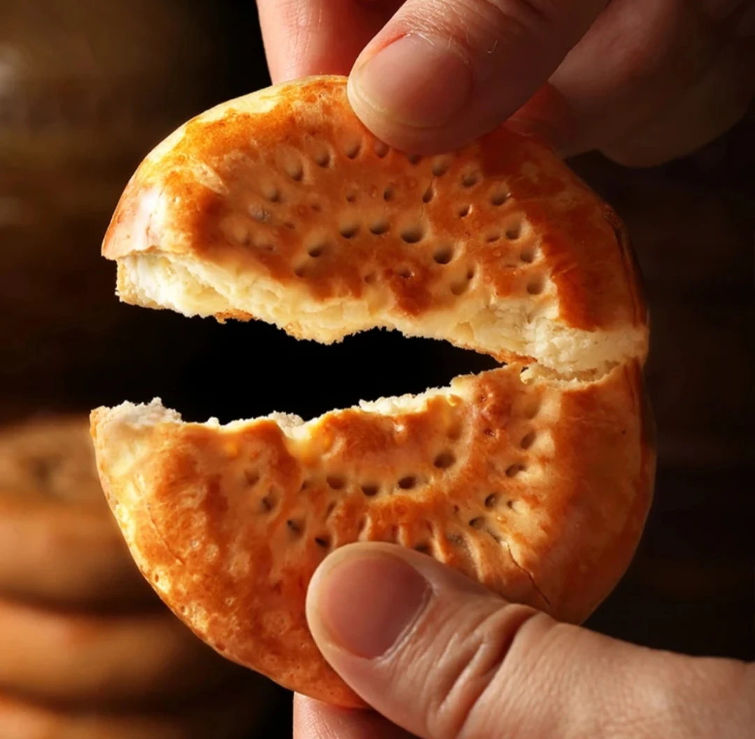 新疆酥油牛乳馕 牛奶手工烤馕 原味1000g早餐零食 新疆特产 营养