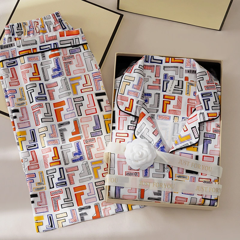 【凌闪闪专属】2023年新款轻奢睡衣女春秋长袖开衫高级感家居服套装