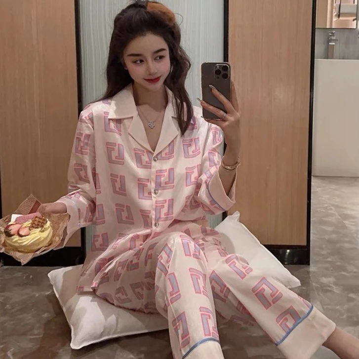 睡衣女春秋季长袖可外穿家居服夏天2023年新款套装