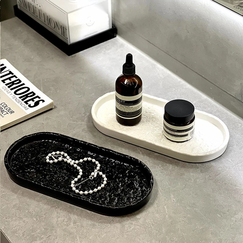 卫生间洗漱台收纳托盘厕所浴室化妆品盒洗手台高级桌面收纳置物架