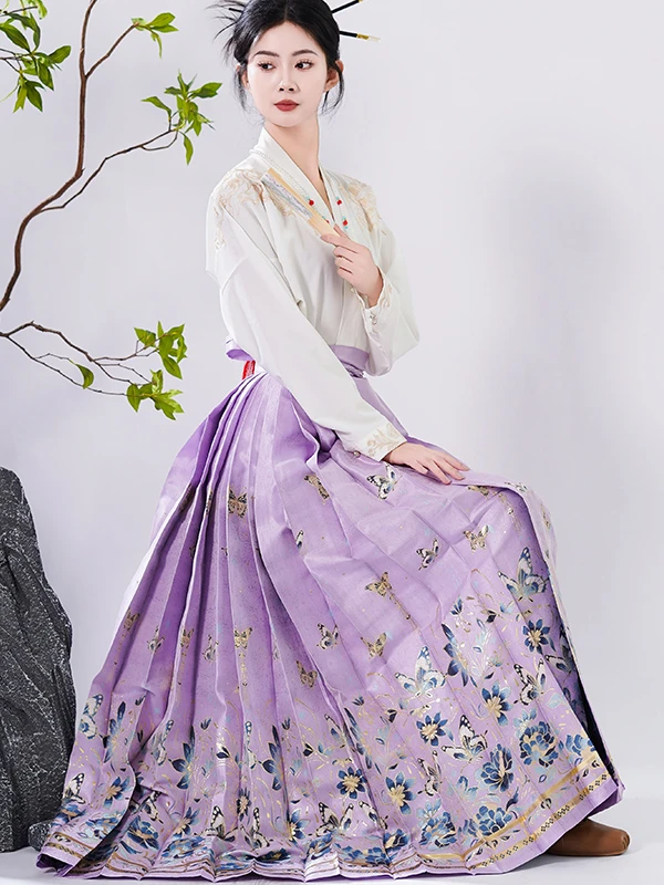 曹县【蝶恋花】妆花超重工汉服明制马面裙汉服女国风仙气感飘逸