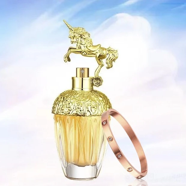 金色独角兽女士香水少女花香调清新自然持久淡80ml.