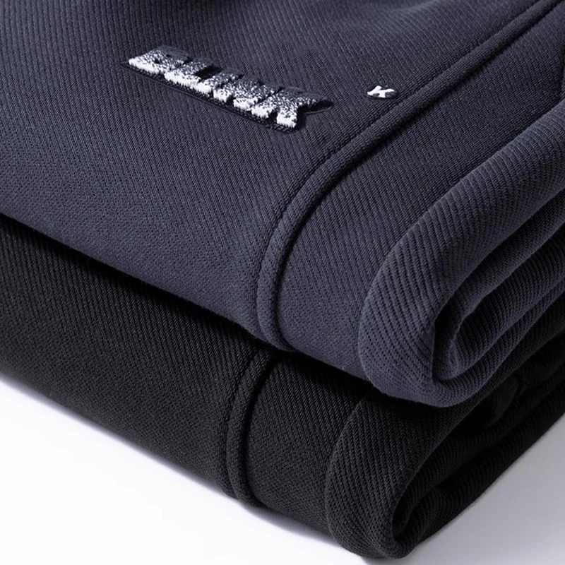 秋季新款卫裤男士加绒加厚潮牌百搭运动裤子男生抗寒保暖休闲裤子