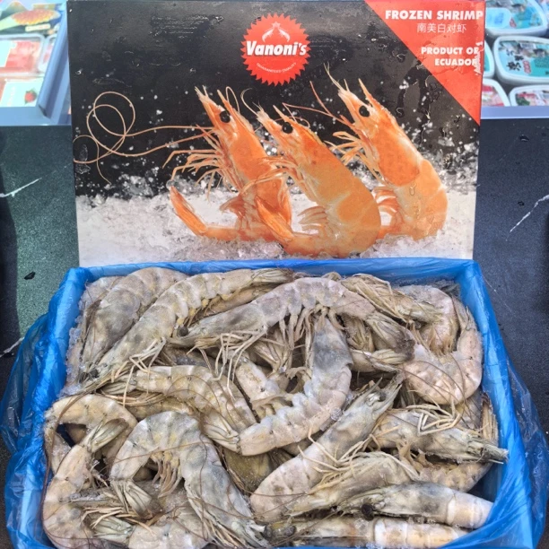 鲨小厨厄瓜多尔生鲜冰鲜冷冻船冻20-30白虾深海虾1500g大虾