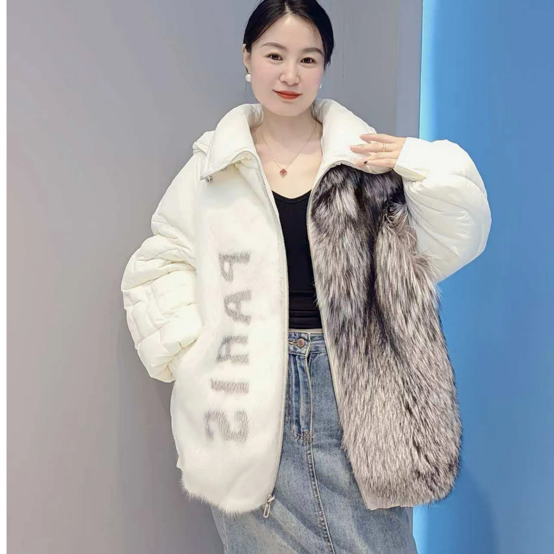 【XRSHIJIA】轻奢女款高端宽松加厚时尚鹅绒服  61201