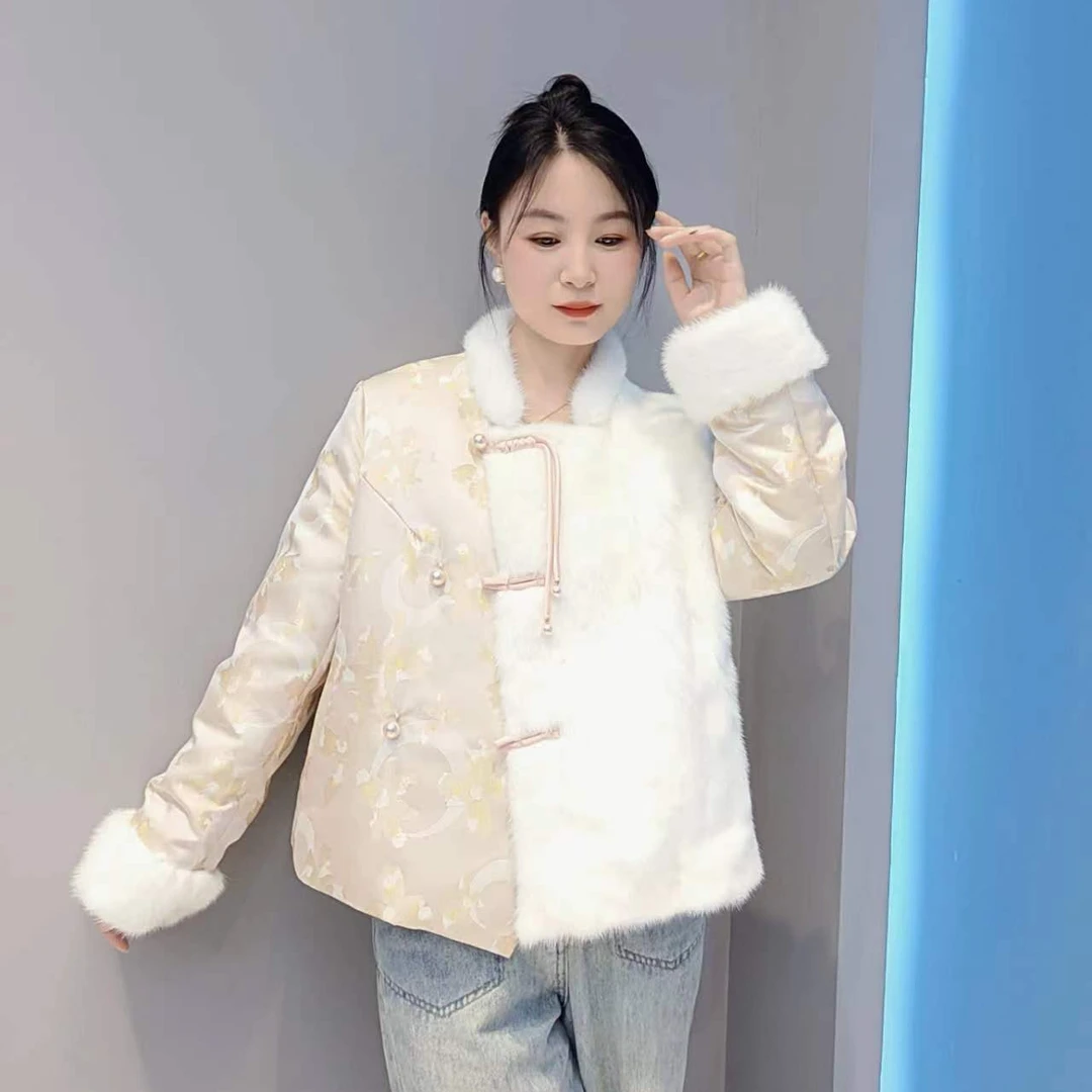 【XRSHIJIA】中式复古加厚中国风冬季女士鹅绒服  FM6502