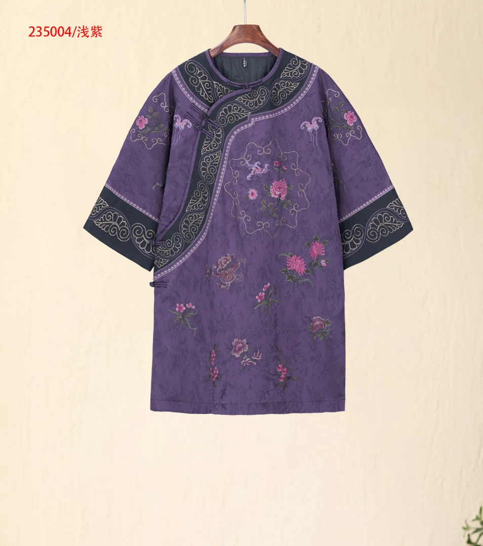 夜梦佳人（再见时光）百搭中式宽松国风重工复古刺绣休闲短款上衣