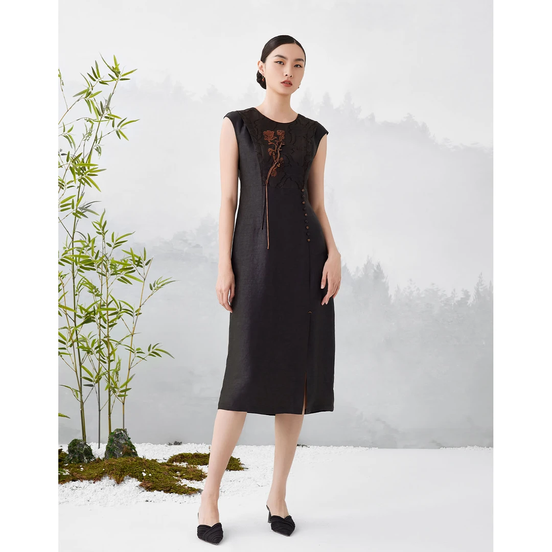 【古法香云纱】韦小宝春夏连衣裙19MM国风女士2311147041