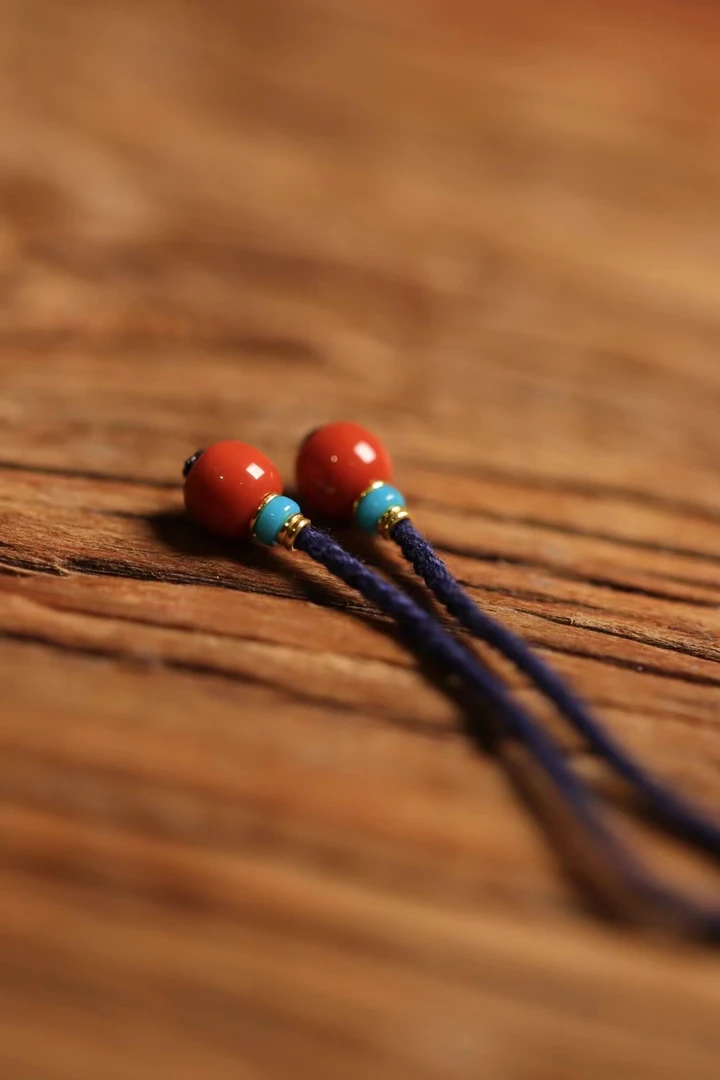 天然原矿绿松石配饰珠