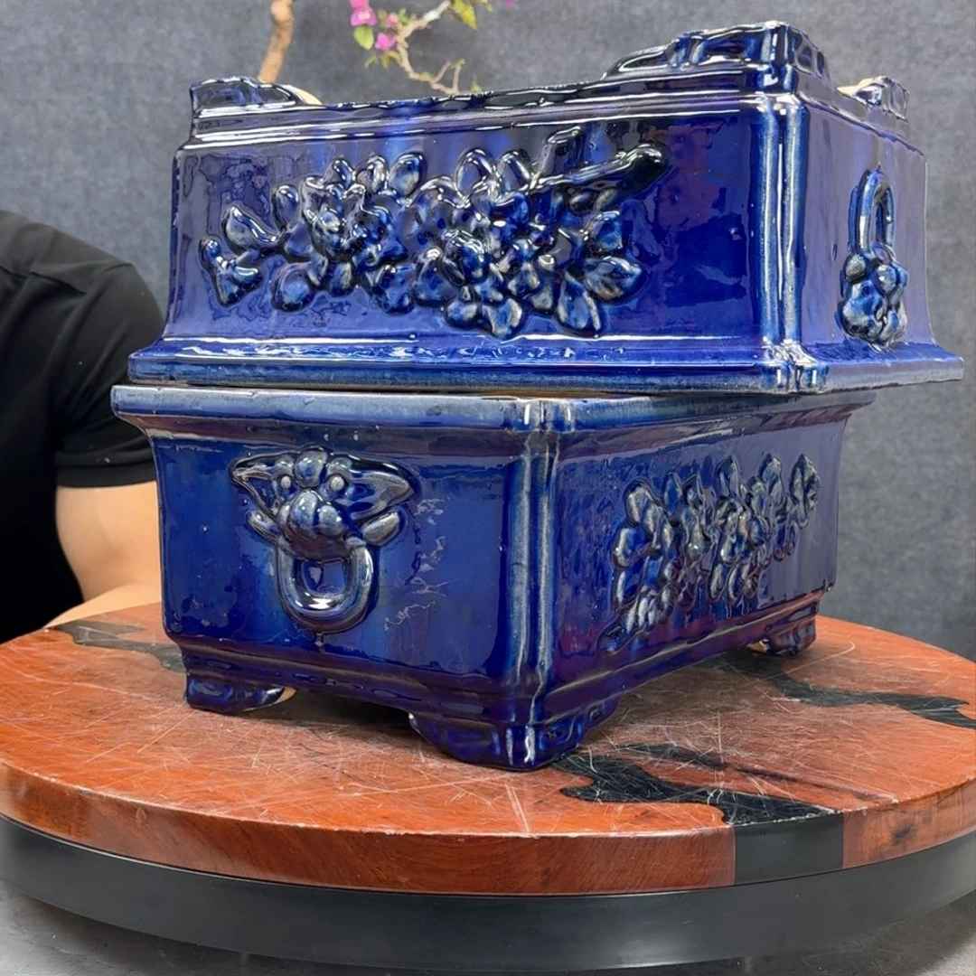 红陶竹*石湾盆……