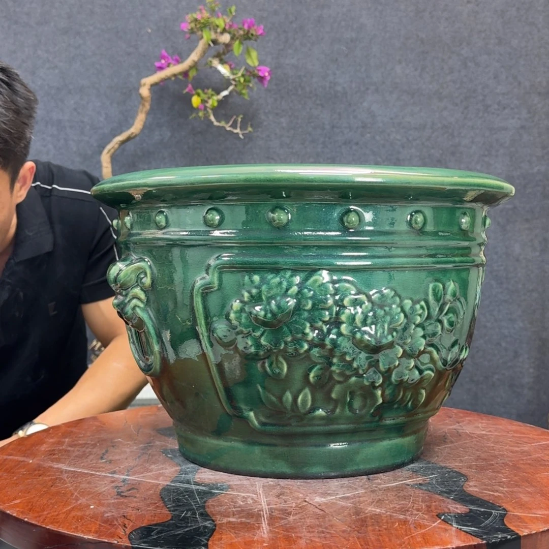 红陶光**月石湾盆花卉