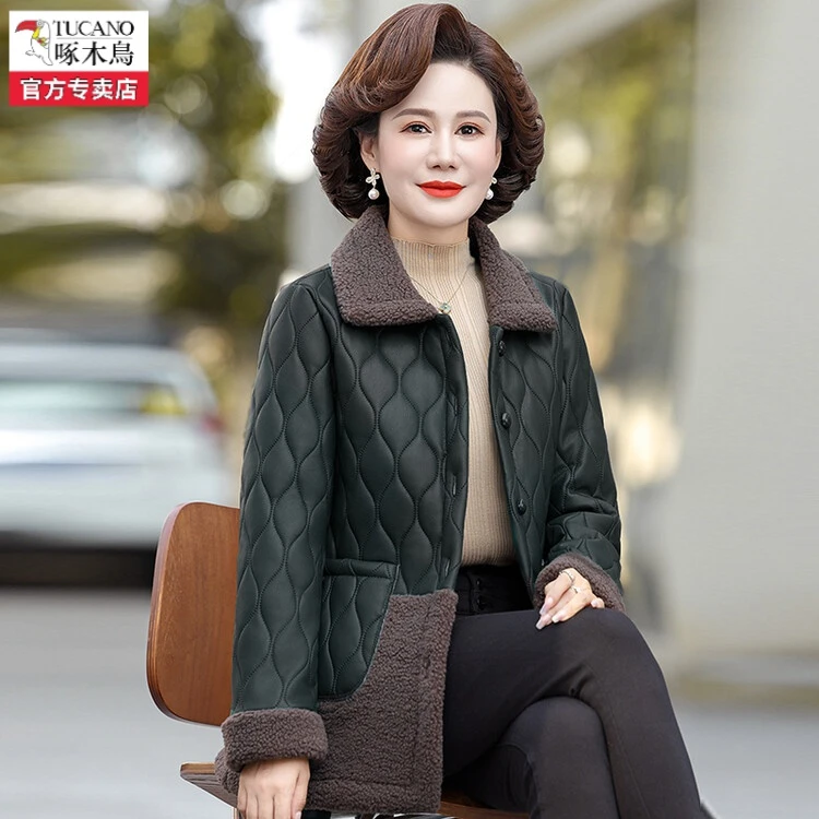 啄木鸟品牌中老年女装秋装外套80岁老年人衣服妈妈装秋冬老太太