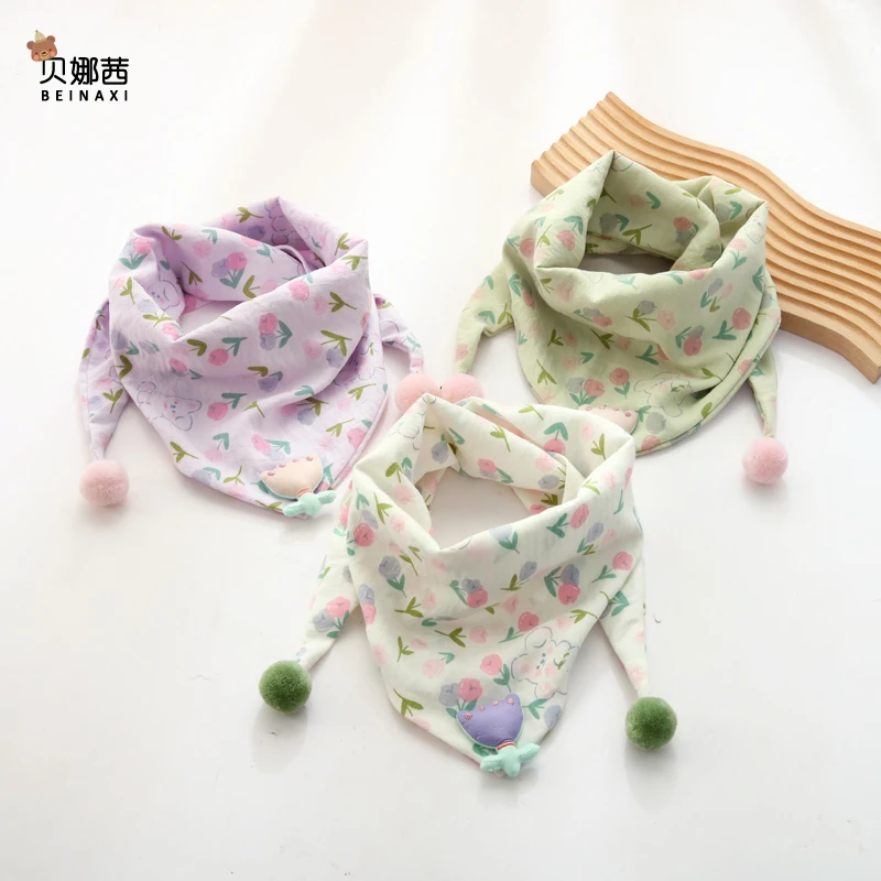 Beinaqian/贝娜茜儿童围巾春秋脖套保暖围脖男孩秋冬三角巾婴幼儿