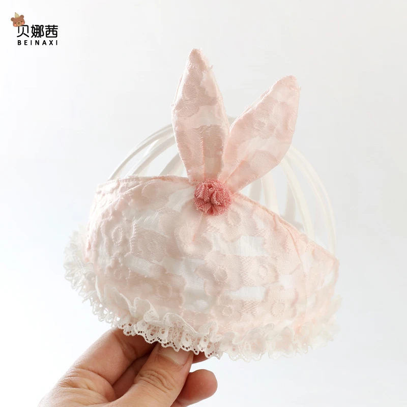 婴儿帽子春夏款薄款可爱胎帽新生儿3-6月夏季薄款超萌护囟门帽