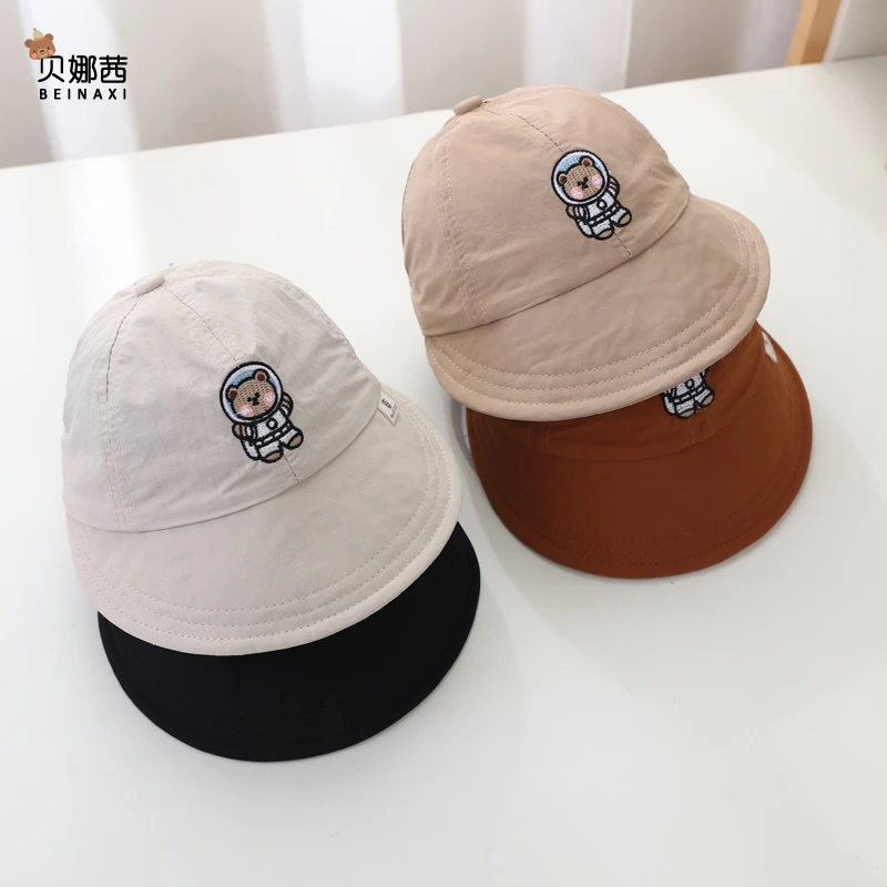 宝宝帽子夏款遮阳帽婴幼儿男薄款渔夫帽速干防晒外出渔夫帽太阳