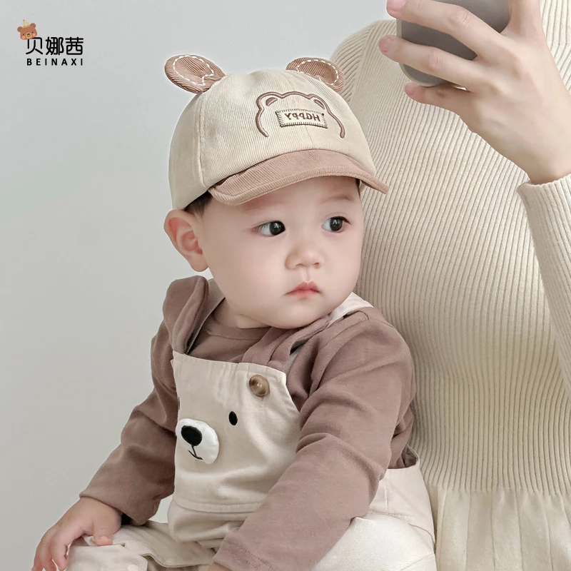 Beinaqian/贝娜茜婴儿帽子春秋薄款宝宝防晒帽小月龄外出遮阳帽