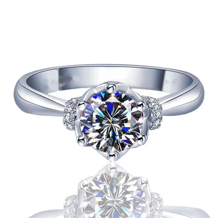 【万达直发】3克拉为爱加冕配排戒2枚满镶韩版甜美轻奢简约活口