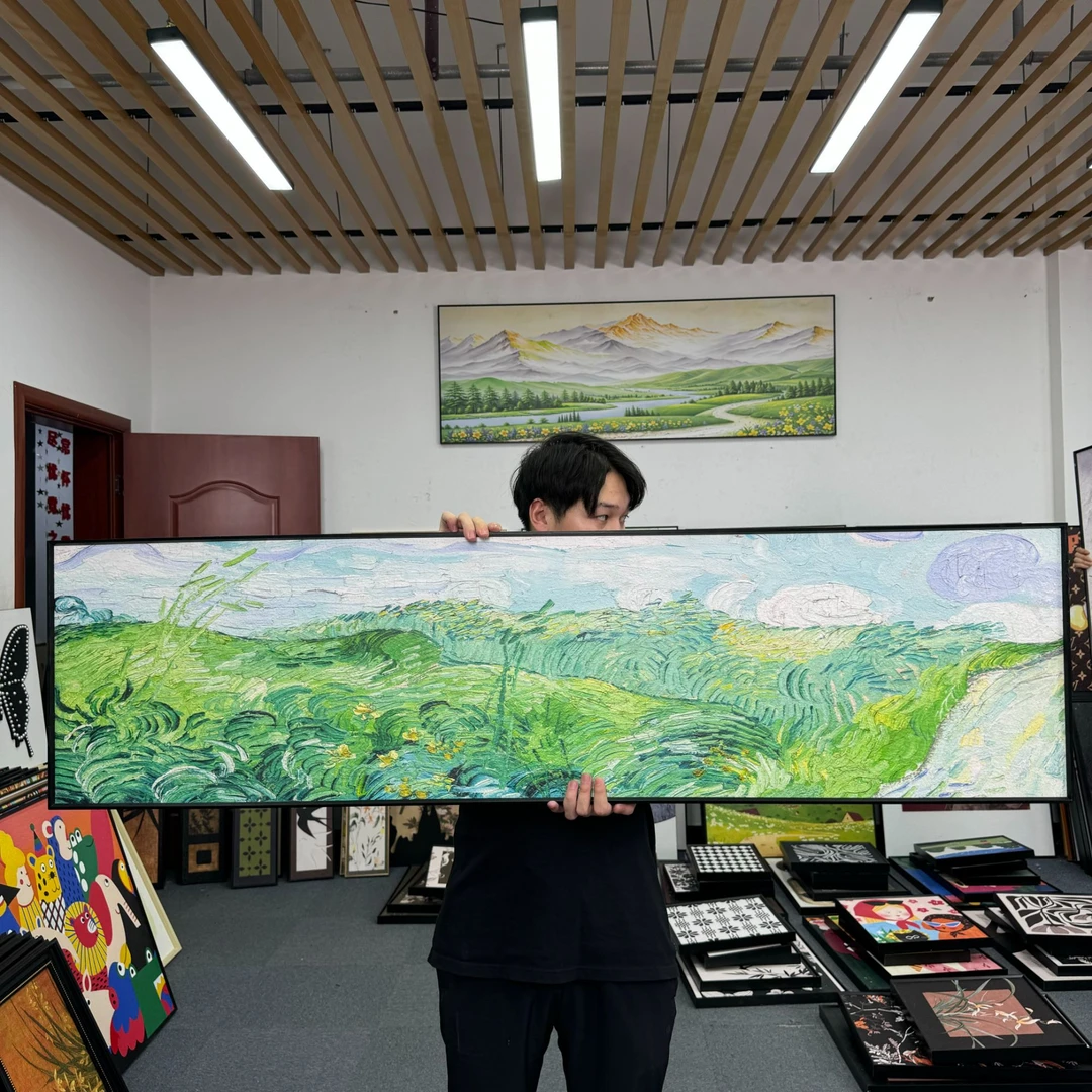 梵高客厅装饰画横幅原野沙发背景墙挂画世界名画卧室床头画40150