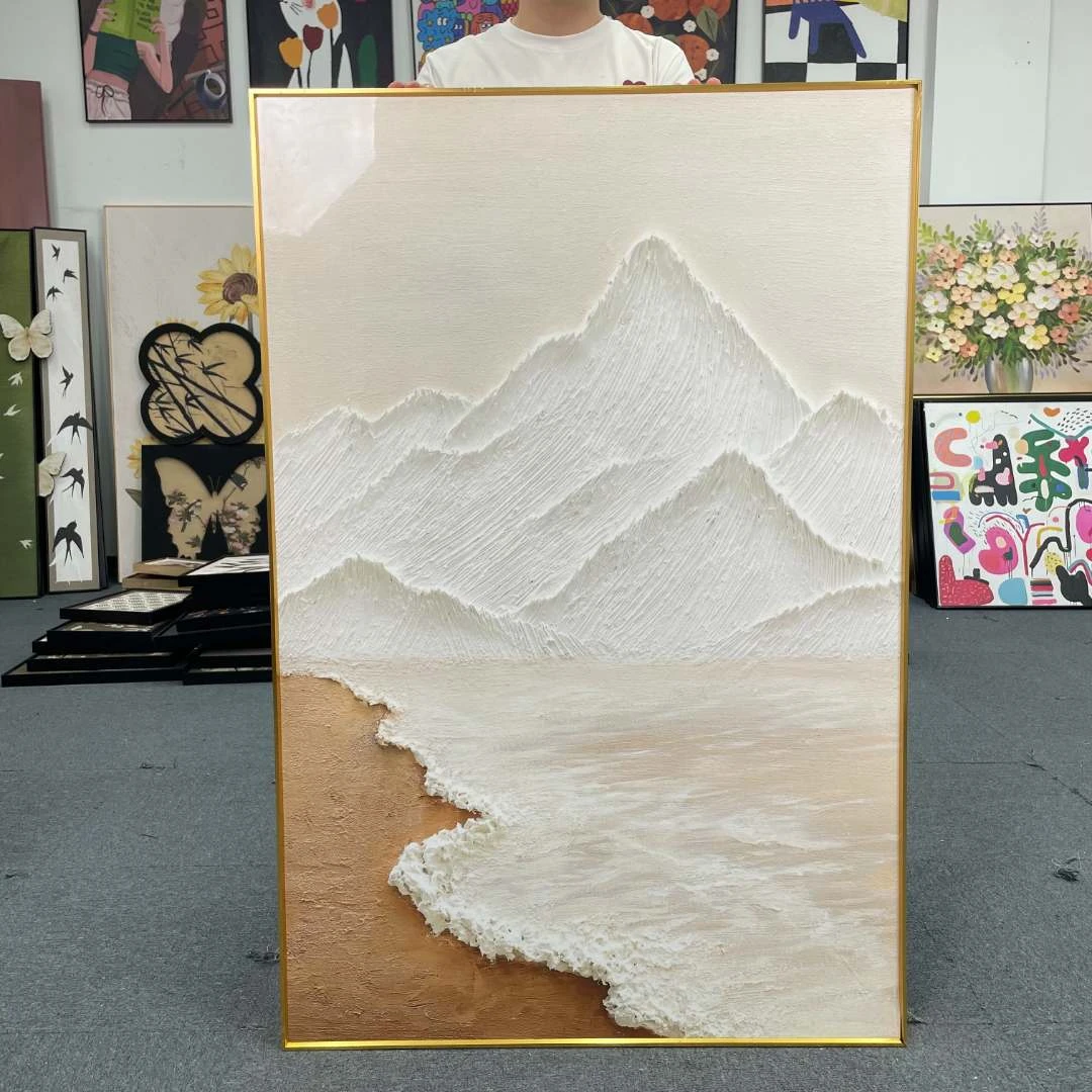 BB晶瓷莫兰迪沙发背景墙后挂画客厅现代简约装饰画北欧玄关812