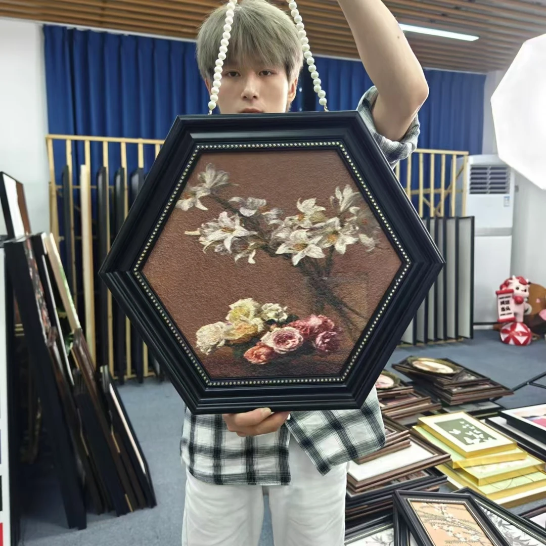 美式客厅挂画复古餐厅装饰画玄关走廊欧式花瓶卧室床头壁画144
