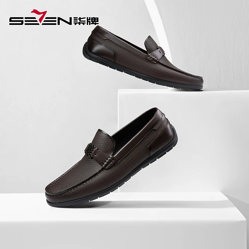 柒牌休闲男夏季春季男士商务舒适透气上班百搭时尚软底驾休闲鞋男