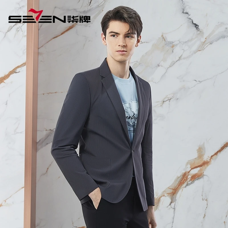 【清仓直降】柒牌商务男装西服商务休闲潮流韩版职业弹力英伦气质