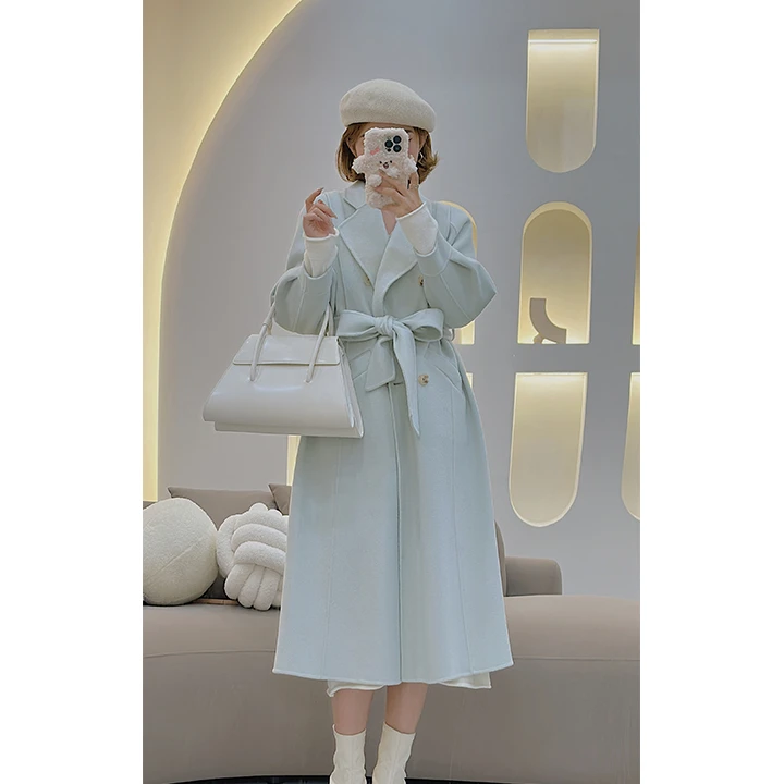 十三姑【人间梦露】大衣  中长款收腰显瘦高级感气质百搭毛呢大衣