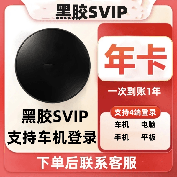 【下单后联系客服】W.Y.芸音乐会员年卡 支持4端登录  支持车载