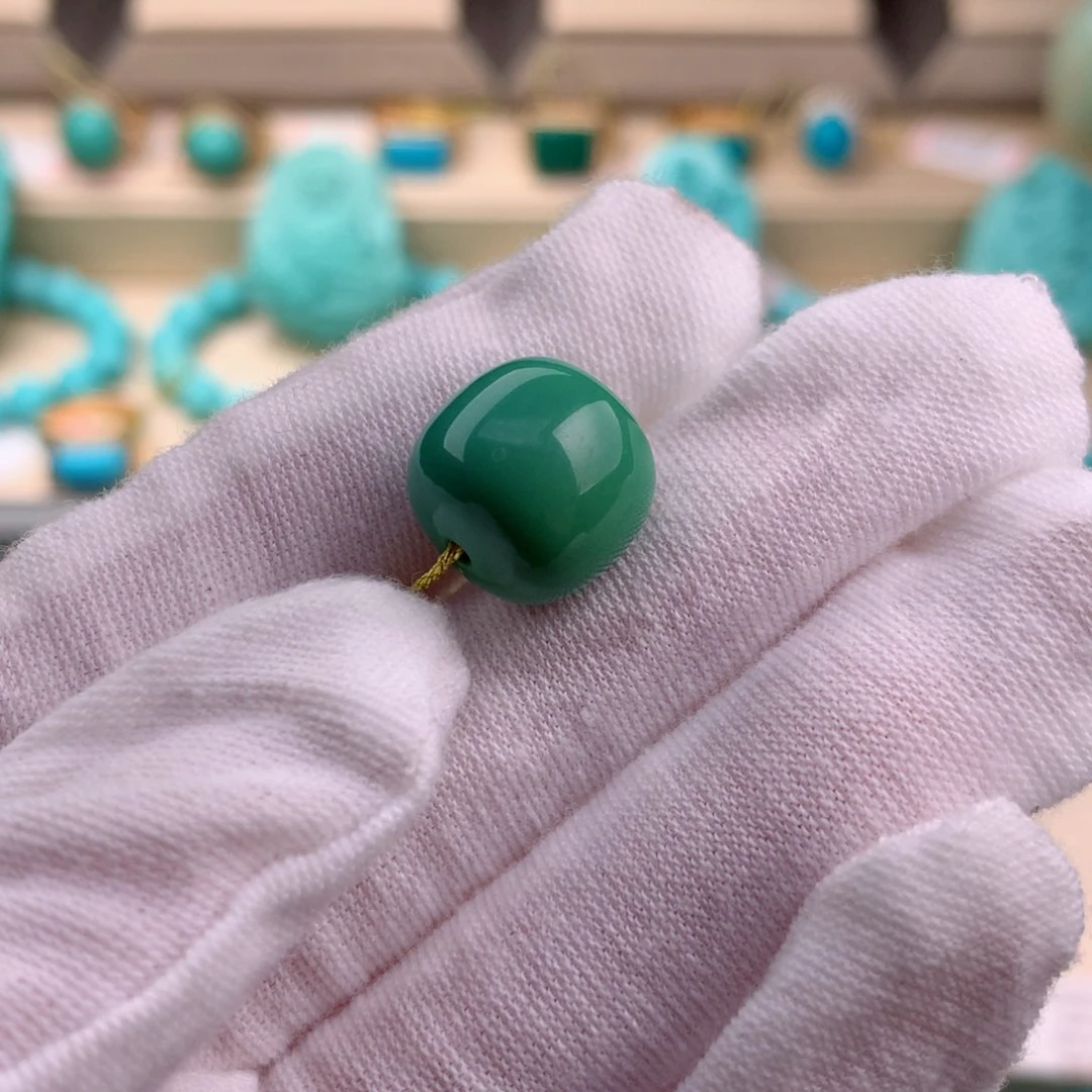 绿松石珠宝奇石未镶嵌13*12.1mm