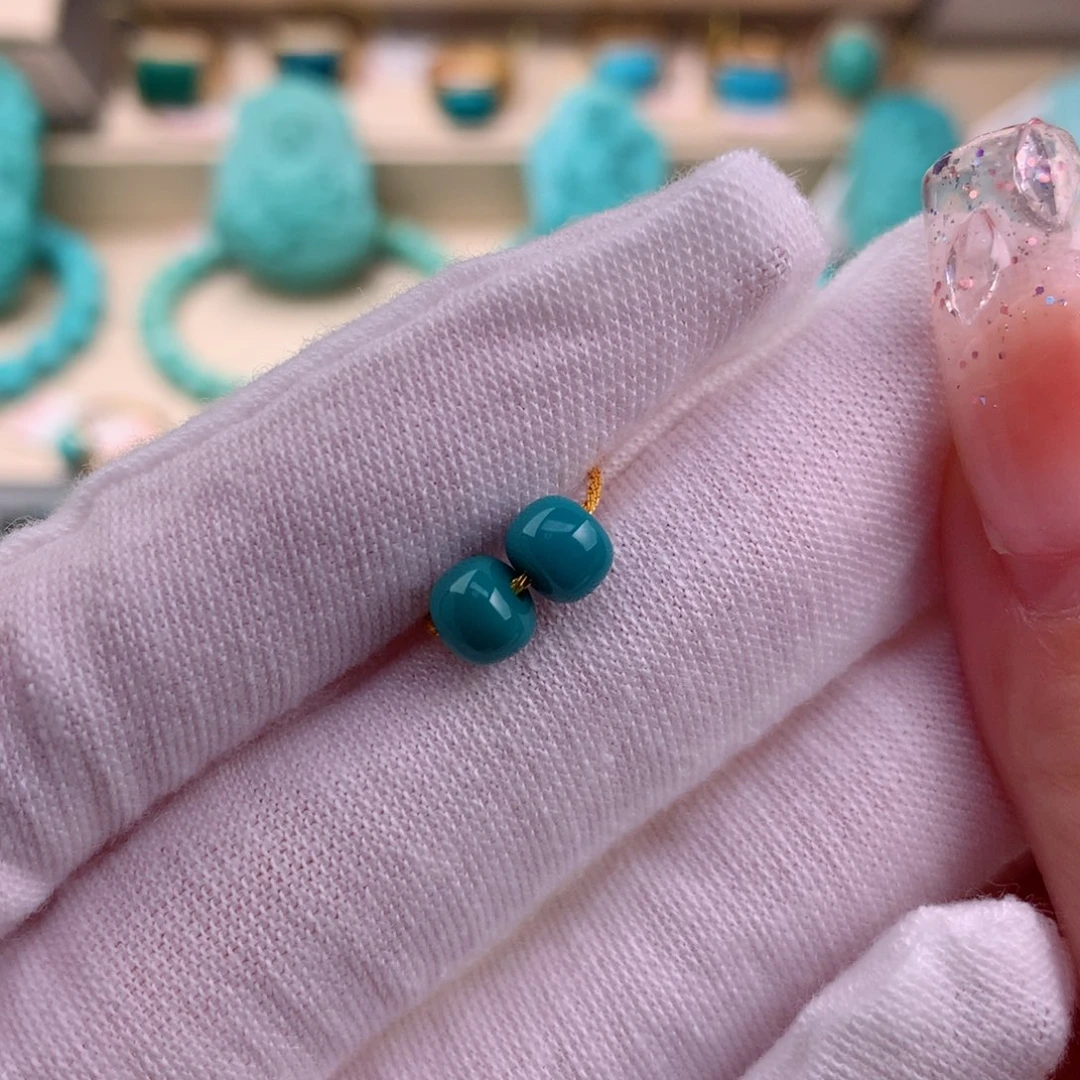 绿松石珠宝奇石未镶嵌5.6*4.5mm