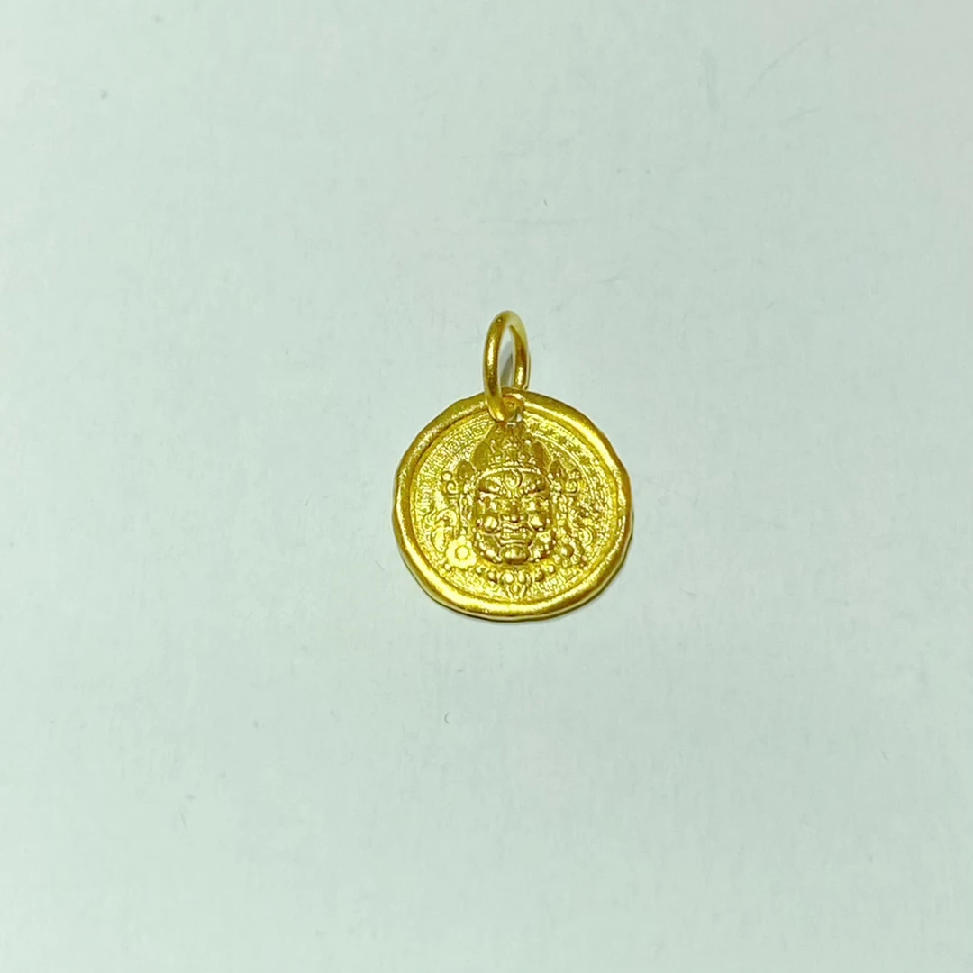 足金999黄财神吊坠2.37g