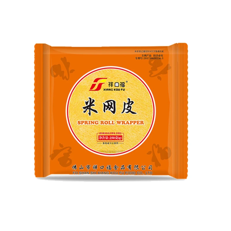 【专属】祥口福米网皮丝网皮薄饼网状春卷皮黄色半成品家用冻品