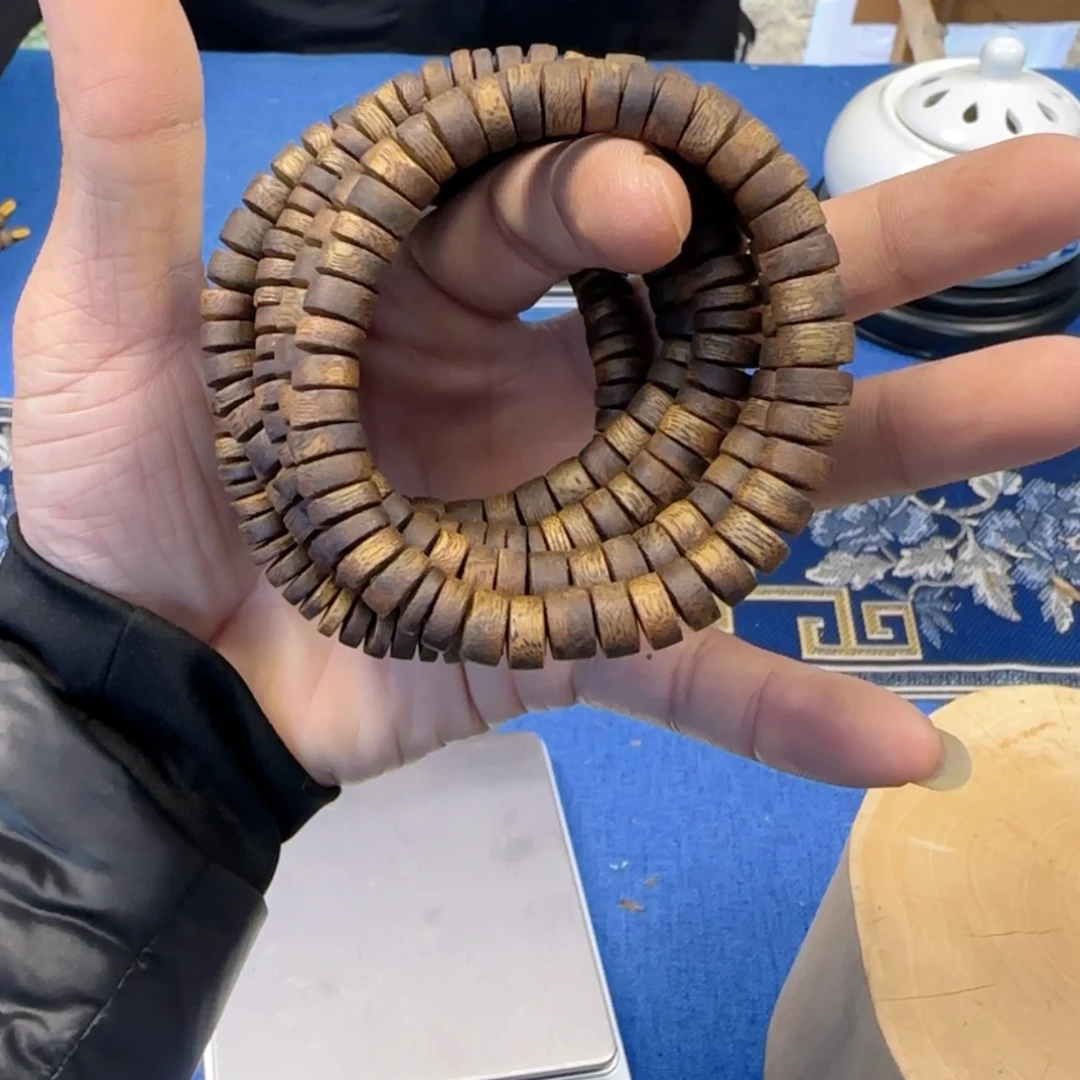 【闪购商品】沉香手串乌身片珠单圈08/6克➕多样性发一条