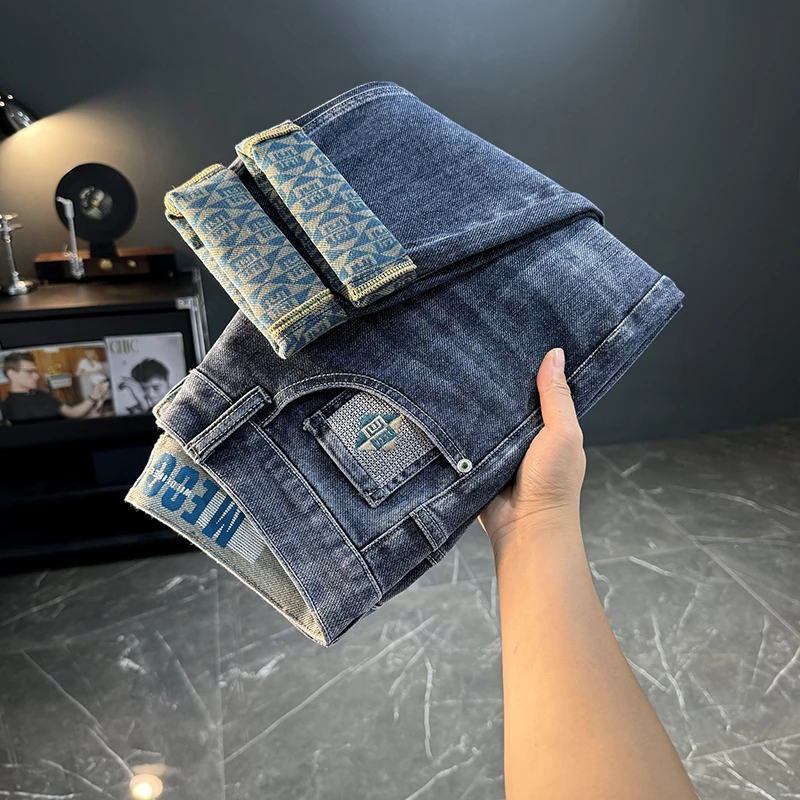 2024夏季新款潮流牛仔裤男士薄款修身韩版百搭休闲男牛仔裤子905