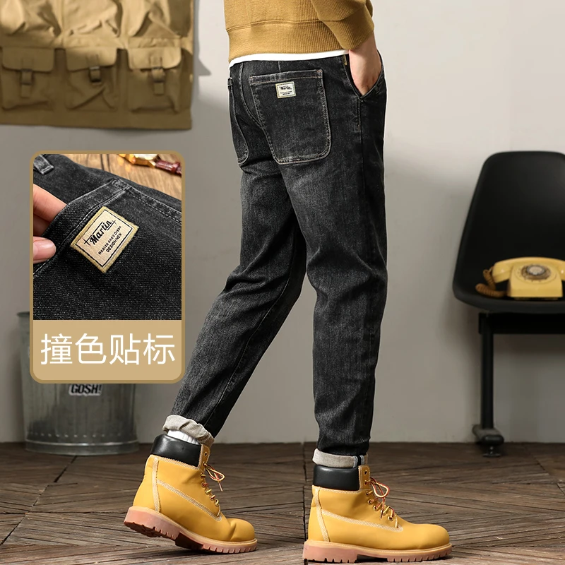 牛仔裤男2023年秋季新款潮流百搭直筒男士休闲弹力韩版长裤子6810
